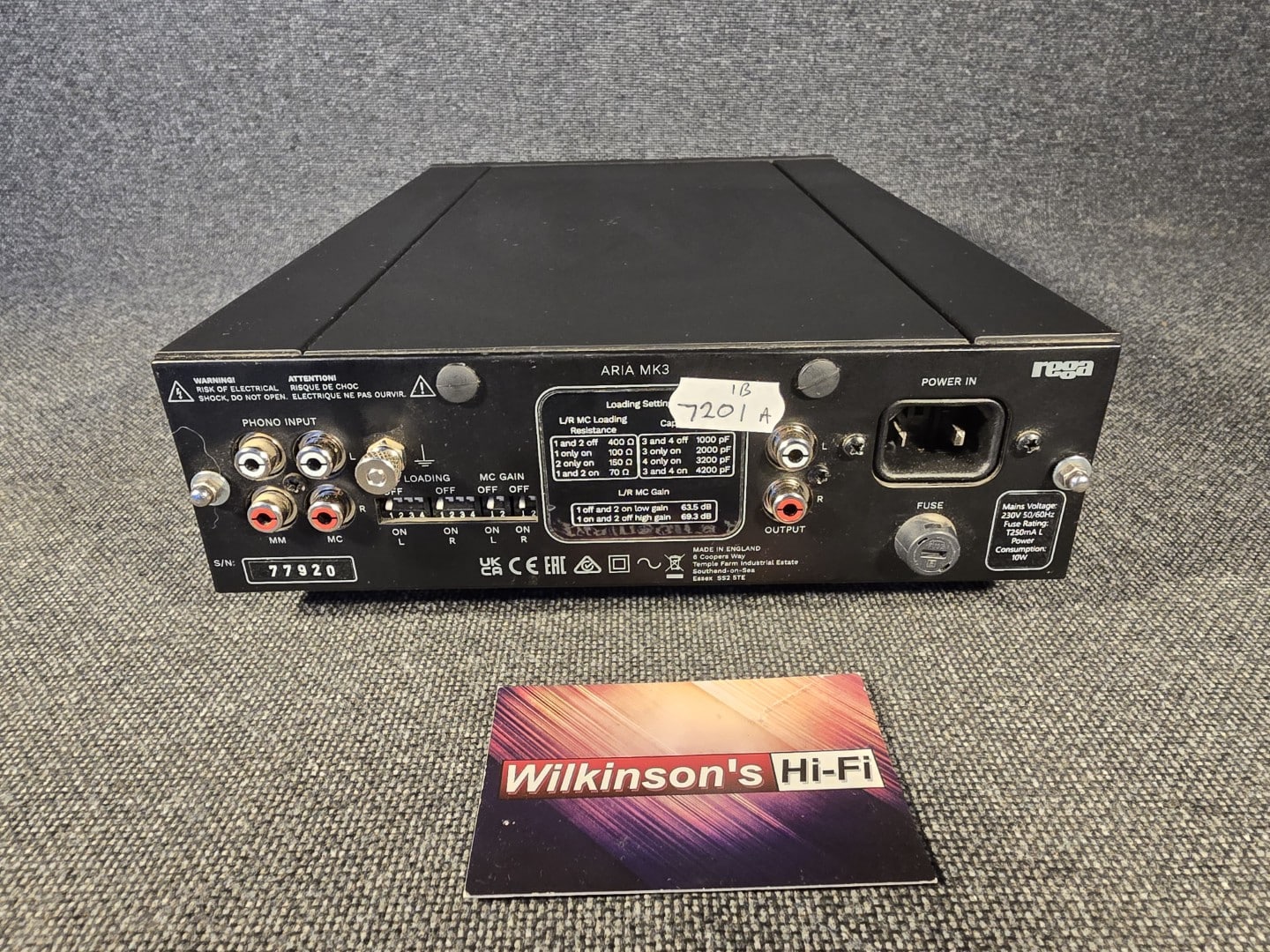 7201 Rega Aria Mk3 (4) - Wilkinson's Hi-Fi, Nelson, Lancashire, UK